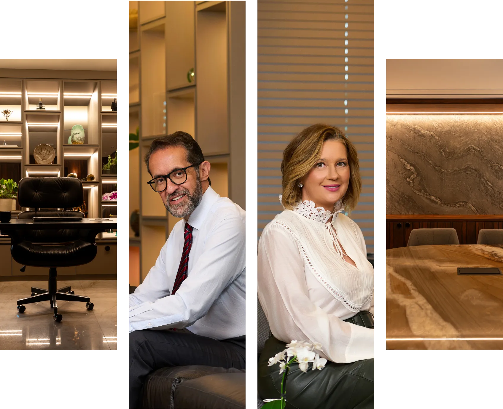 Escritório, Henrique Ferreira, Cassia Lebrão e sala de reuniões